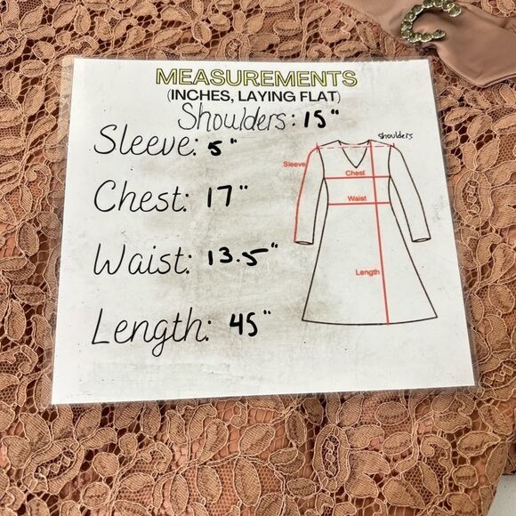 Vtg 50s 60s Lace Midi Dress Dusty Rose Sz S Mid-Century Elegant Old Money Party - Picture 4 of 13